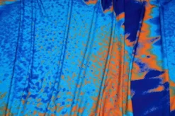TESSUTO COMFORT FANTASIA ASTRATTA ARANCIO VIOLA