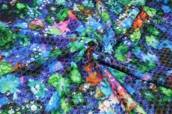 TESSUTO CON PAILLETTES CUCITE MULTICOLOR