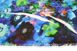 TESSUTO CON PAILLETTES CUCITE MULTICOLOR