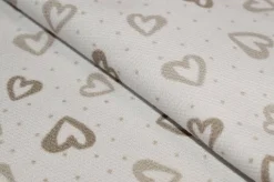 TESSUTO COORDINATO PIQUET MILLERIGHE CUORICINO BEIGE