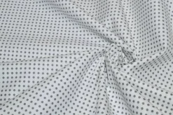 TESSUTO COORDINATO PURO COTONE POIS GRIGIO