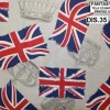 TESSUTO COTONE ARREDO BANDIERA ENGLAND
