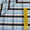 TESSUTO COTONE CAMICERIA STRETCH SCACCO CELESTE