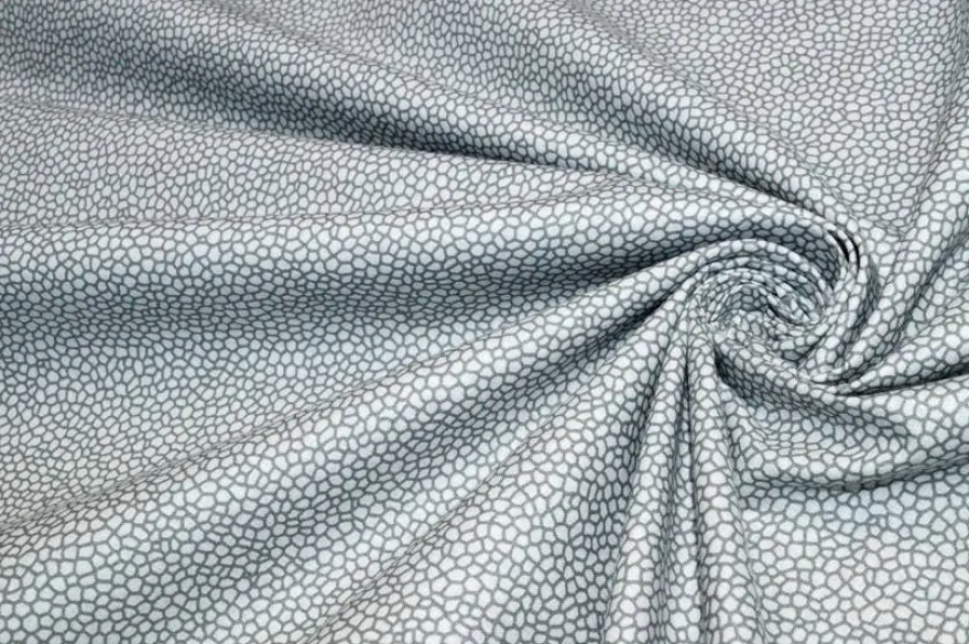 TESSUTO COTONE FANTASIA EFFETTO BORBONESE GRIGIO