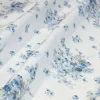 TESSUTO COTONE FANTASIA MAZZETTO FLOREALE AZZURRO