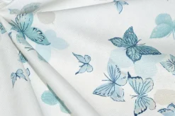 TESSUTO COTONE PANAMA FANTASIA FARFALLE