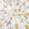 TESSUTO COTONE PANAMA FANTASIA FARFALLE GIALLE