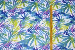 TESSUTO COTONE PANAMA FANTASIA TROPICAL MULTICOLOR