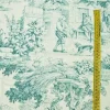 TESSUTO COTONE PANAMA TOILE DE JOUY TURCHESE