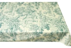 TESSUTO COTONE PANAMA TOILE DE JOUY TURCHESE