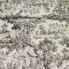 TESSUTO COTONE PANAMA TOILE DE JOUY NERO