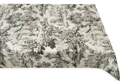 TESSUTO COTONE PANAMA TOILE DE JOUY NERO