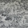 TESSUTO COTONE PANAMA TOILE DE JOUY GRIGIO