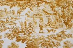 TESSUTO COTONE PANAMA TOILE DE JOUY SENAPE