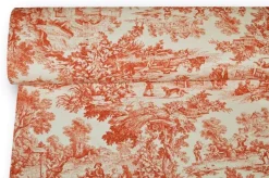 TESSUTO COTONE PANAMA TOILE DE JOUY MATTONE