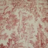 TESSUTO COTONE PANAMA TOILE DE JOUY ROSSO
