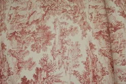 TESSUTO COTONE PANAMA TOILE DE JOUY ROSSO