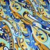 TESSUTO COTONE STREATCH FANTASIA MULTICOLOR AZZURRA