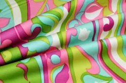 TESSUTO COTONE STREATCH FANTASIA MULTICOLOR ROSA