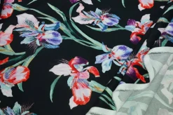 TESSUTO COTONE STRETCH FANTASIA ORCHIDEE