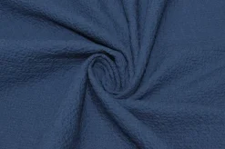 TESSUTO COTONE STRETCH GOFFRATO BLU