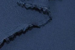 TESSUTO COTONE STRETCH GOFFRATO BLU