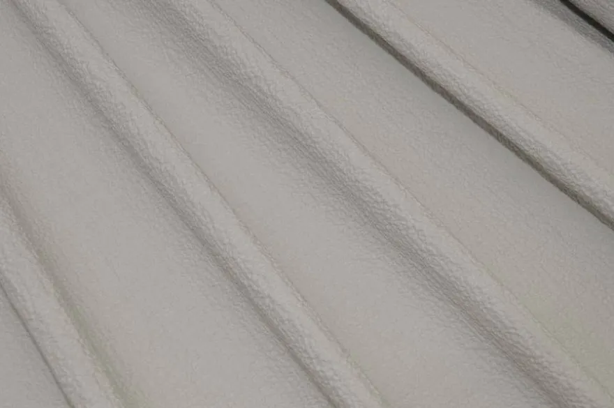 TESSUTO COTONE STRETCH GOFFRATO GRIGIO PERLA