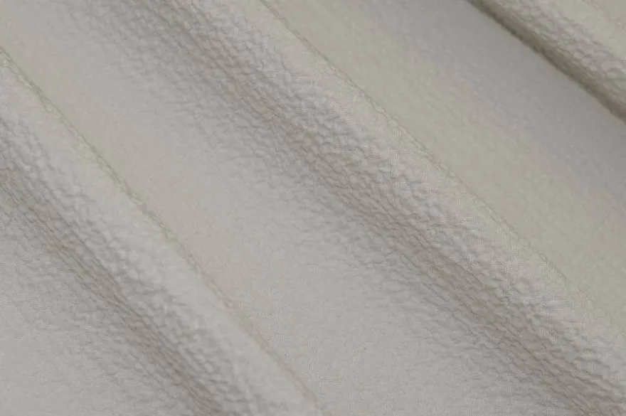 TESSUTO COTONE STRETCH GOFFRATO GRIGIO PERLA