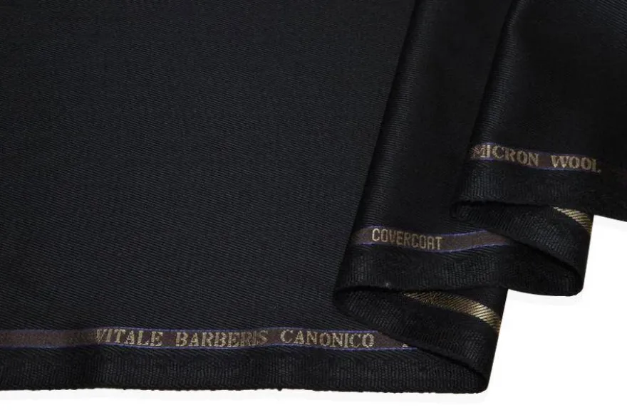 TESSUTO COVER COAT VITALE BARBERIS CANONICO NERO