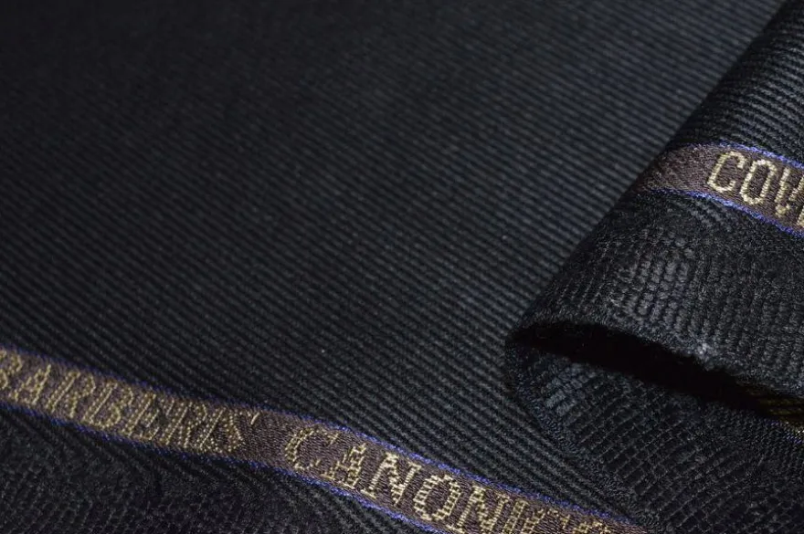 TESSUTO COVER COAT VITALE BARBERIS CANONICO NERO