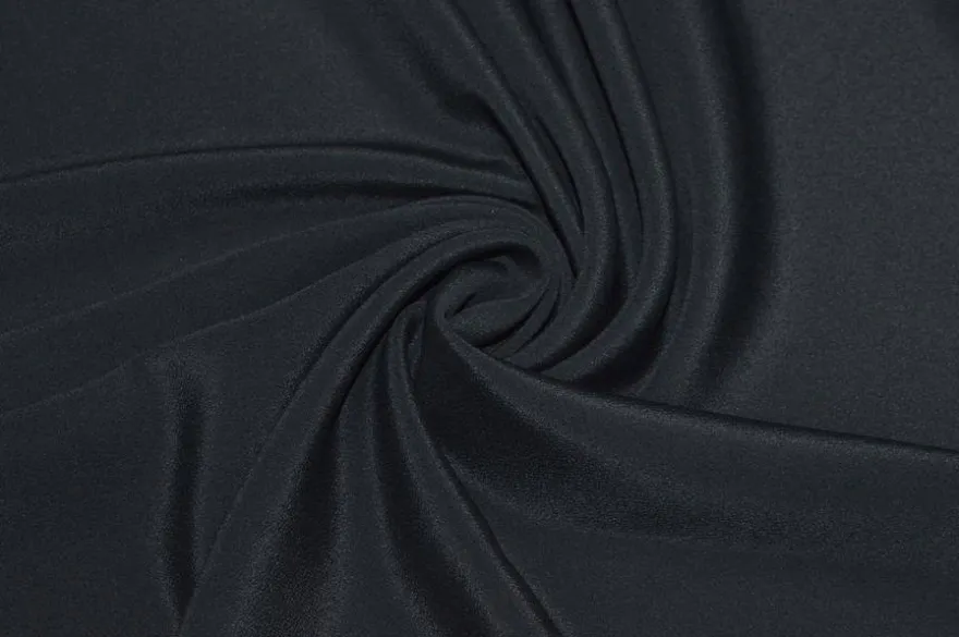 TESSUTO CREPE DE CHINE MISTO VISCOSA NERO