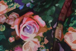 TESSUTO CREPE DE CHINE PURA SETA FANTASIA ROSE