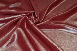 TESSUTO CREPE DE CHINE ROSSO LUREX ARGENTO