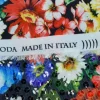 TESSUTO CREPE FANTASIA FLOREALE CON PAILLETTES APPLICATE
