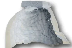 TESSUTO CREPE GEORGETTE BALZE SFUMATE GRIGIE
