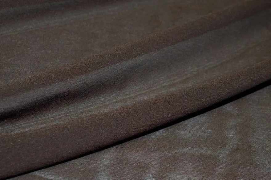 TESSUTO CREPE GEORGETTE MISTO SETA MARRONE CALDO