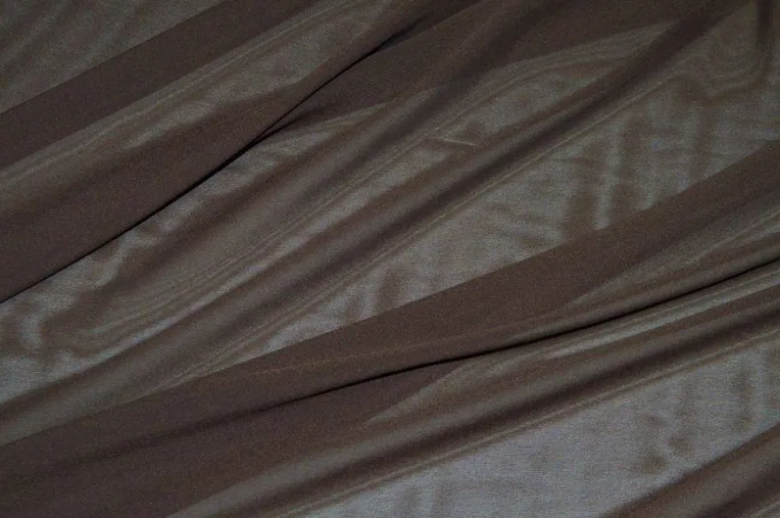 TESSUTO CREPE GEORGETTE MISTO SETA MARRONE CALDO