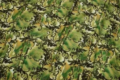 TESSUTO CREPE PURA SETA FANTASIA ALTA MODA VERDE