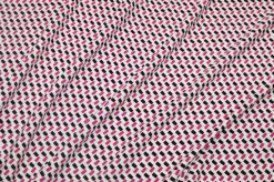 TESSUTO CREPE PURA VISCOSA FANTASIA GEOMETRICA FUCSIA NERO