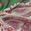 TESSUTO CREPON DISEGNO CASHMERE FUCSIA E VERDE