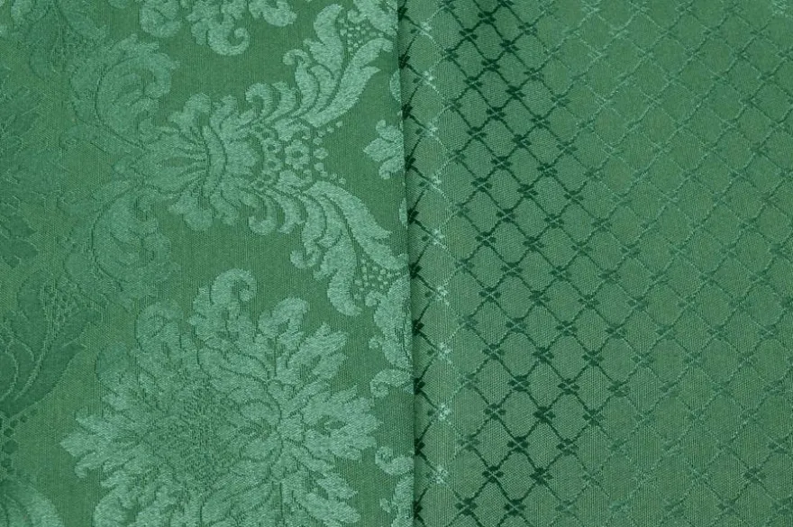TESSUTO DAMASCATO COORDINATI VERDE