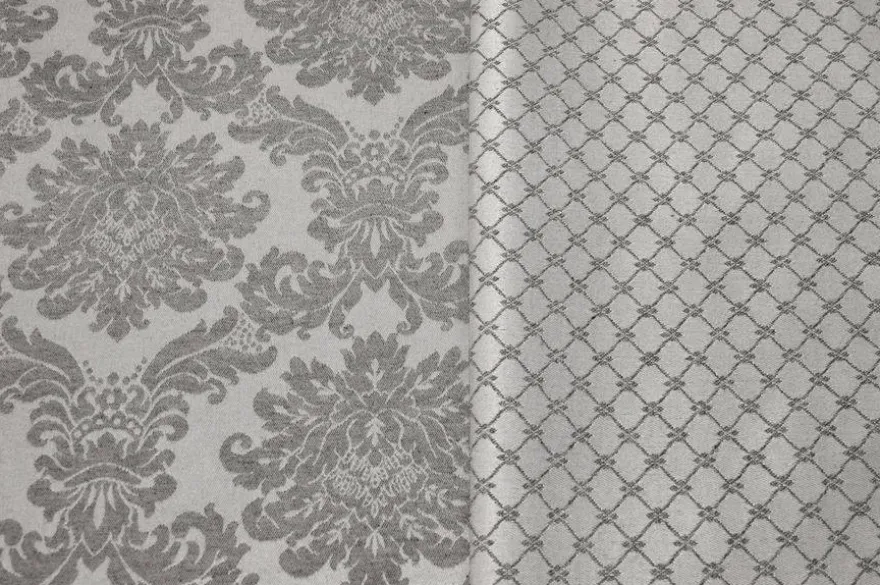 TESSUTO DAMASCATO COORDINATI GRIGIO