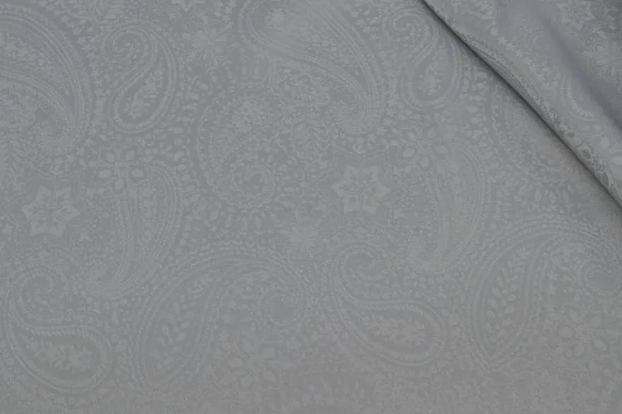 TESSUTO DAMASCATO GRIGIO CHIARO H150