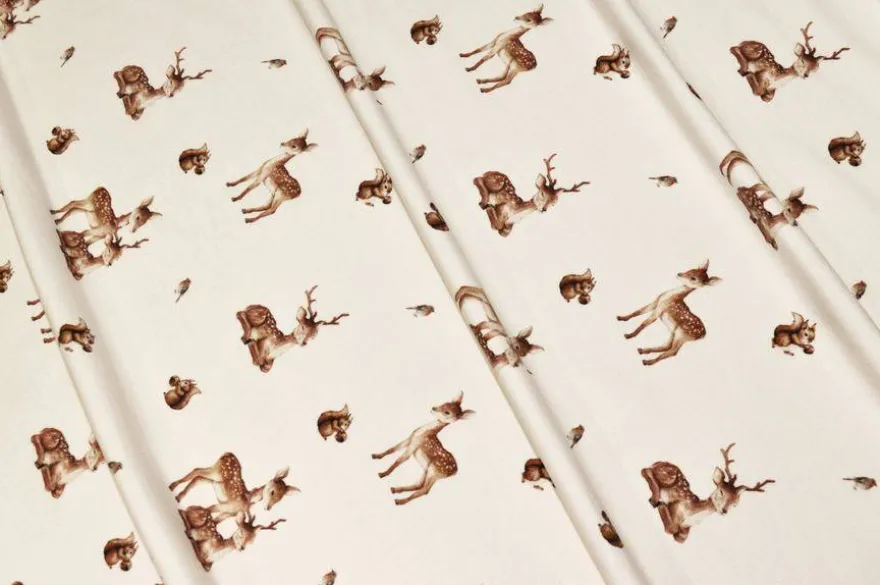 TESSUTO FELPA BIELASTICA IN COTONE FANTASIA BAMBI