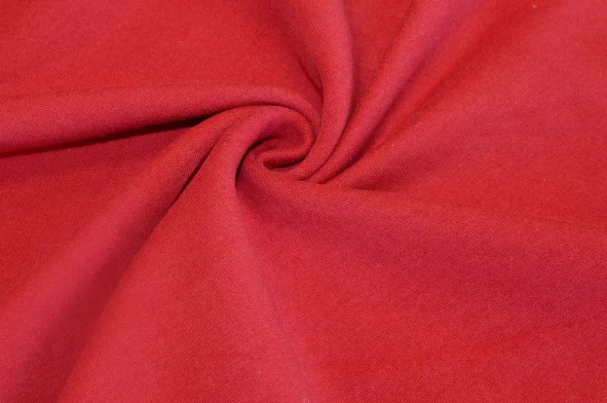 TESSUTO FELPA INVERNALE STRETCH ROSSA