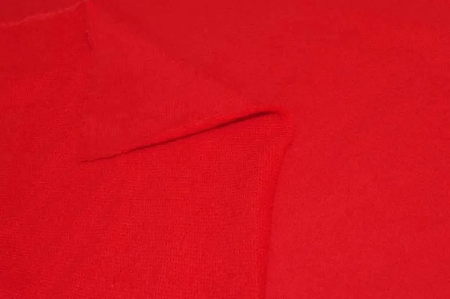 TESSUTO FELPA PURO COTONE ROSSA