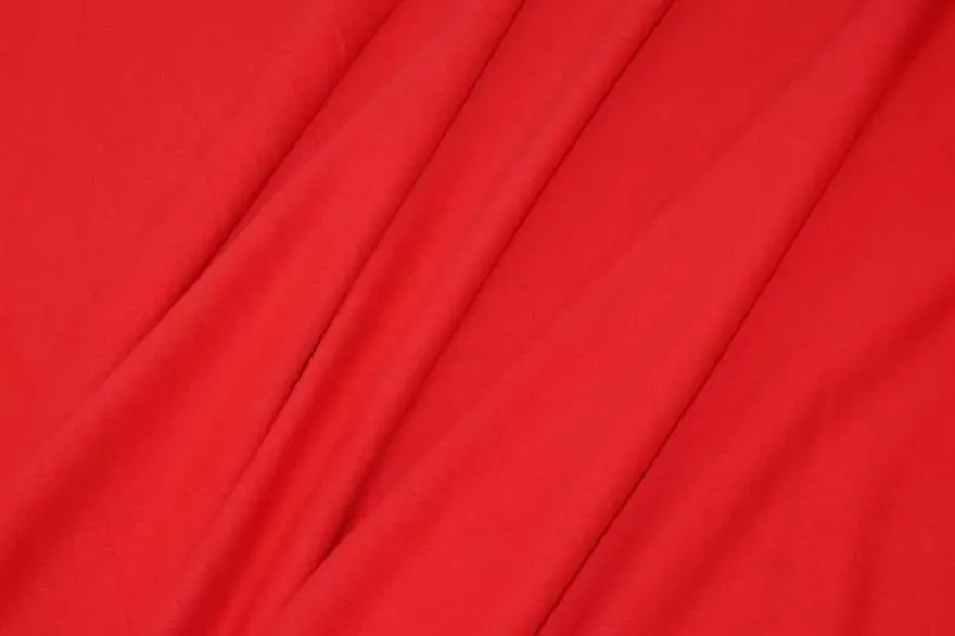 TESSUTO FELPA PURO COTONE ROSSA