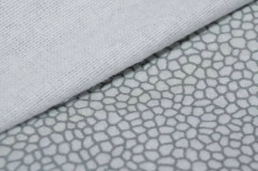 TESSUTO FLANELLA LENZUOLA MICROFANTASIA GRIGIO