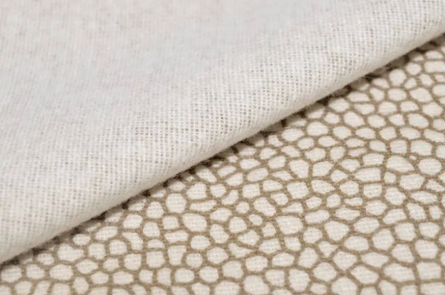 TESSUTO FLANELLA LENZUOLA MICROFANTASIA BEIGE