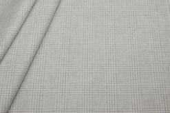 TESSUTO FLANELLA MISTO CASHMERE PRINCIPE DI GALLES GRIGIO CHIARO